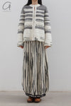 SWAYING/KNIT Beaded Pendant Jacket SW22AW1T94 White/Black Brown